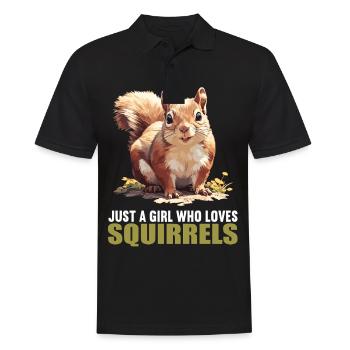 Squirrel - Men's Polo Shirt - black - Front - Kai (181cm)
