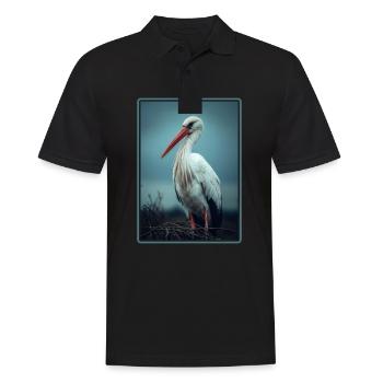 Störche Storch - Männer Poloshirt - Schwarz - Vorne - Kai (181cm)