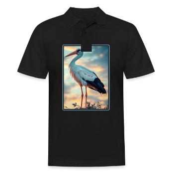 Störche Storch - Männer Poloshirt - Schwarz - Vorne - Kai (181cm)