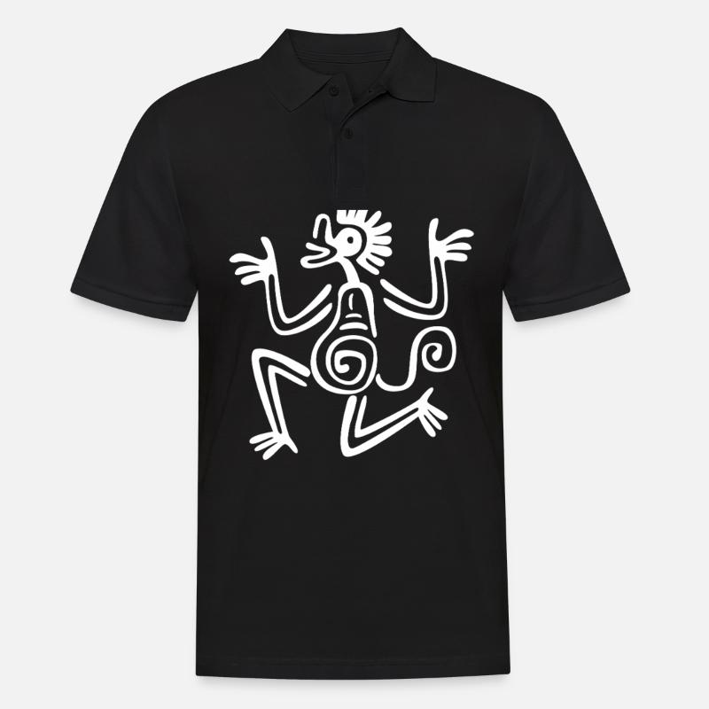 aztec Maya kalender Inka - Männer Poloshirt - Schwarz