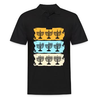 Hanukah Hanukkah Chanukkah - Männer Poloshirt - Schwarz - Vorne - Kai (181cm)