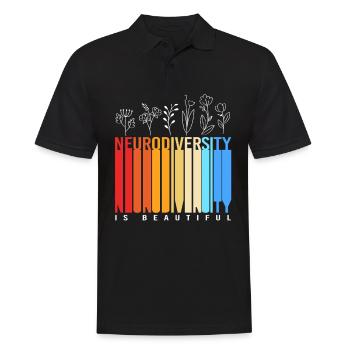 Autismus Gehirn Autist Asperger Neurodiversity - Männer Poloshirt - Schwarz - Vorne - Kai (181cm)