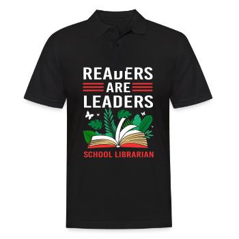Lesen Bibliothek Leseratte - Männer Poloshirt - Schwarz - Vorne - Kai (181cm)