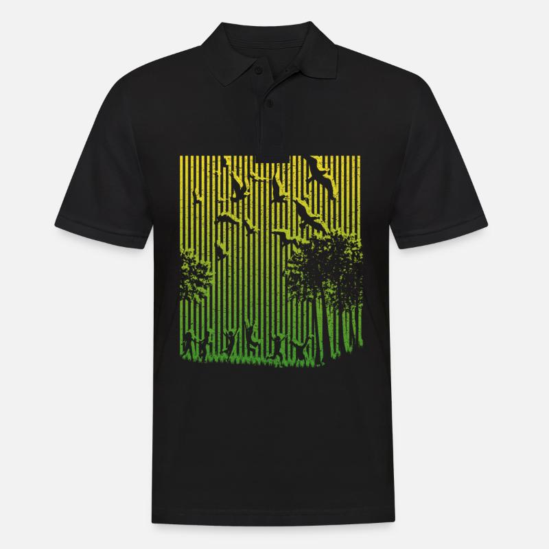 Illusion, bar code - Men's Polo Shirt - black