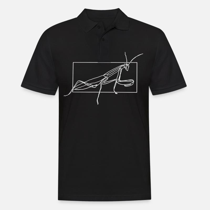 Praying Mantis Premium Design Gift - Men's Polo Shirt - black