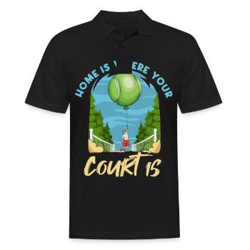 Tennis design de tennis pour un fan de tennis - Polo Homme - noir - Devant - Kai (181cm)