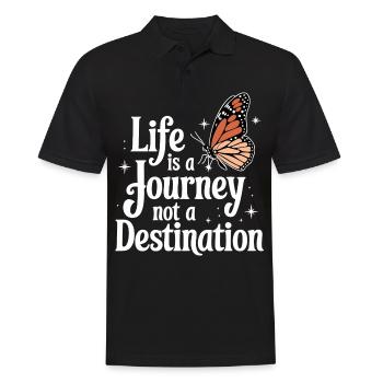 Schmetterling Monarchfalter Bunt Schmetterlinge - Männer Poloshirt - Schwarz - Vorne - Kai (181cm)