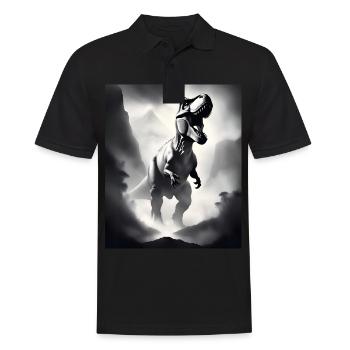Cooles Tyrannosaurus Rex T-Shirt Design - Männer Poloshirt - Schwarz - Vorne - Kai (181cm)