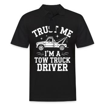 Tow Truck Truck Tow Truck - Men's Polo Shirt - black - Front - Kai (181cm)