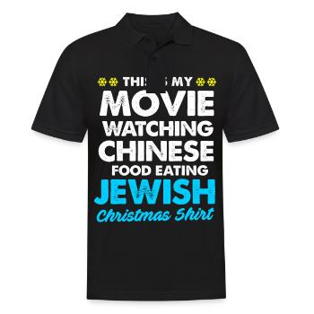 Hanukah Weihnachten Hanukkah Chanukkah Menorah - Männer Poloshirt - Schwarz - Vorne - Kai (181cm)
