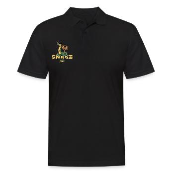 Schlangen Jäger fang mich doch ! - Männer Poloshirt - Schwarz - Vorne - Kai (181cm)