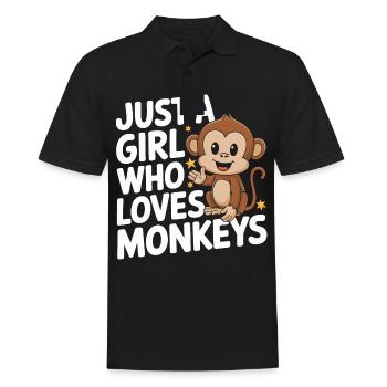 Monkey Monkey Animal Gorilla Chimpanzee - Men's Polo Shirt - black - Front - Kai (181cm)
