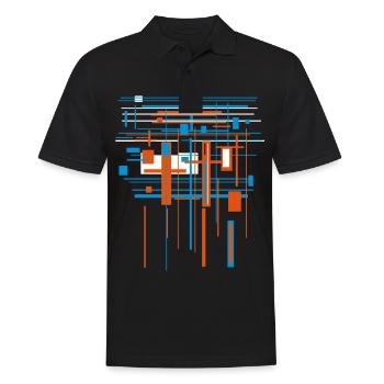 Architecture VECTOR (abstract art) - Men's Polo Shirt - black - Front - Kai (181cm)