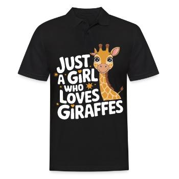 Giraffe Animal Africa Giraffes - Men's Polo Shirt - black - Front - Kai (181cm)