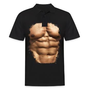 muscles 4 - Polo Homme - noir - Devant - Kai (181cm)