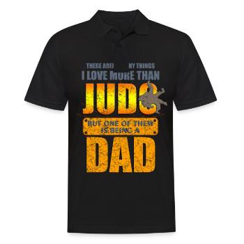 Judo Sport Vater Dad - Männer Poloshirt - Schwarz - Vorne - Kai (181cm)