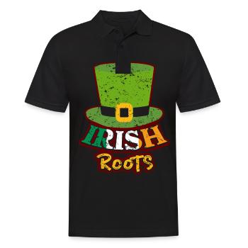 Irland - Männer Poloshirt - Schwarz - Vorne - Kai (181cm)