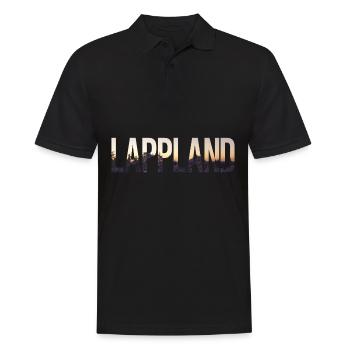 Lappland NaturTravel Outdoor Geschenk - Männer Poloshirt - Schwarz - Vorne - Kai (181cm)