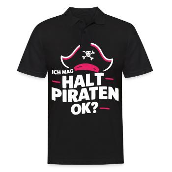 Pirate Carnaval Carnaval Déguisement - Polo Homme - noir - Devant - Kai (181cm)