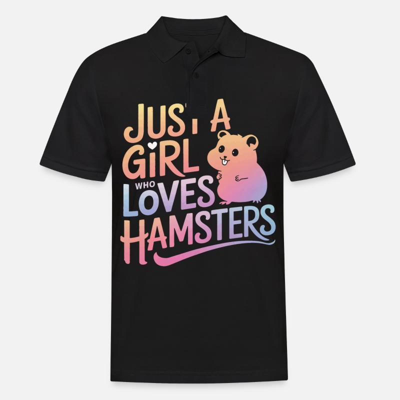 Hamster - Männer Poloshirt - Schwarz