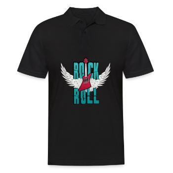 Rock and Roll avec des ailes - Polo Homme - noir - Devant - Kai (181cm)