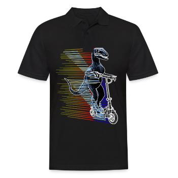 Escooter Electroroller E-Roller Raptor Bestseller - Männer Poloshirt - Schwarz - Vorne - Kai (181cm)