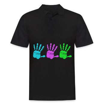 Colorful Hands - Colorful Hands - Men's Polo Shirt - black - Front - Kai (181cm)