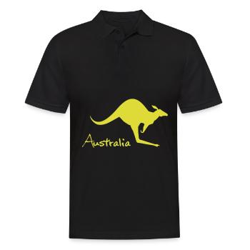 australia kangaroo - Australien kangaroo - Männer Poloshirt - Schwarz - Vorne - Kai (181cm)
