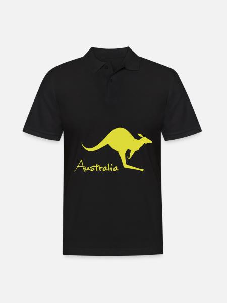australia kangaroo - Australia kangaroo - Men's Polo Shirt - black