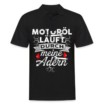 Mécanicien dire drôle huile moteur cadeau - Polo Homme - noir - Devant - Kai (181cm)