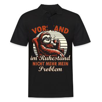 Vorstand Ruhestand - Männer Poloshirt - Schwarz - Vorne - Kai (181cm)