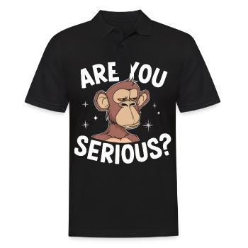 Monkey Monkey Animal Gorilla Chimpanzee - Men's Polo Shirt - black - Front - Kai (181cm)