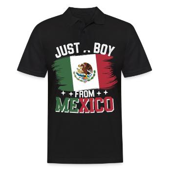 Mexico Mexico Mexican Spanish - Men's Polo Shirt - black - Front - Kai (181cm)