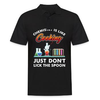 Chemist chemistry humor teacher lab gift - Men's Polo Shirt - black - Front - Kai (181cm)