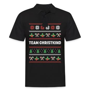 Team Christkind - Männer Poloshirt - Schwarz - Vorne - Kai (181cm)