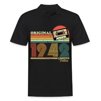 1942 Vintage Vintage Anniversaire Rétro Cadeau - Polo Homme - noir - Devant - Kai (181cm)
