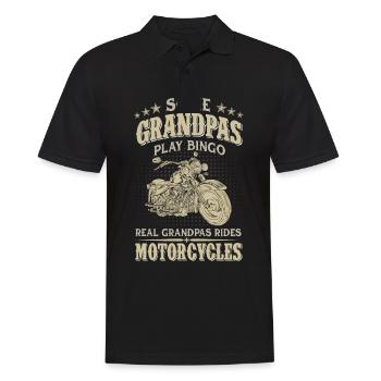 Some Grandpas Play Bingo Real Ride Motorcycle - Männer Poloshirt - Schwarz - Vorne - Kai (181cm)