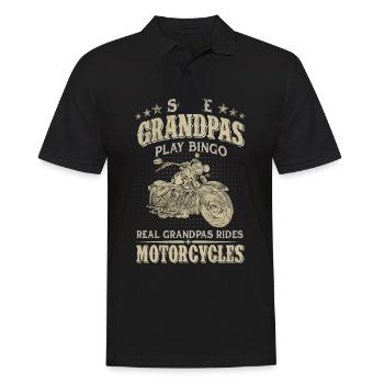 Some Grandpas Play Bingo Real Ride Motorcycle - Männer Poloshirt - Schwarz - Vorne - Kai (181cm)
