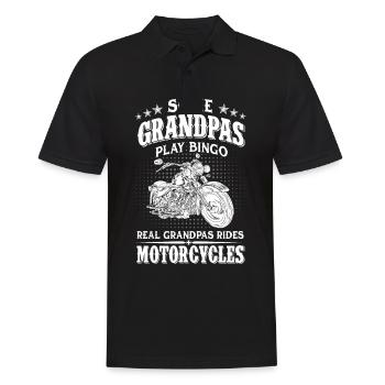 Some Grandpas Play Bingo Real Ride Motorcycle - Männer Poloshirt - Schwarz - Vorne - Kai (181cm)