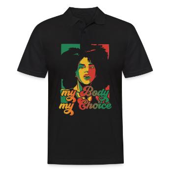 mon corps mon choix féminisme femmes femmes - Polo Homme - noir - Devant - Kai (181cm)