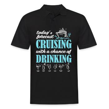 Cruising with a chance of Drinking Cruise - Men's Polo Shirt - black - Front - Kai (181cm)