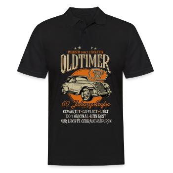 60 Geburtstag Oldtimer 1962 retro 2022 - Männer Poloshirt - Schwarz - Vorne - Kai (181cm)