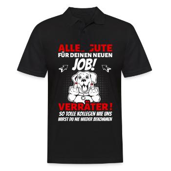 Alles gute für deinen neuen Job Verräter Abschied - Männer Poloshirt - Schwarz - Vorne - Kai (181cm)