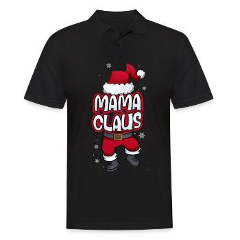 Mama Claus Weihnachtsmann Kostüm Familien Outfit - Männer Poloshirt - Schwarz - Vorne - Kai (181cm)