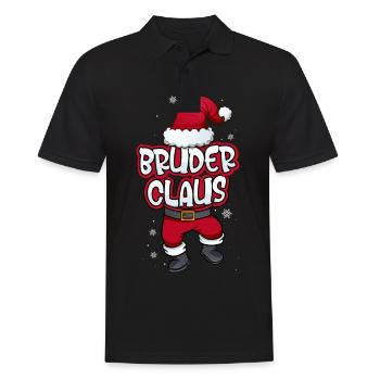 Bruder Claus Weihnachtsmann Kostüm Familien Outfit - Männer Poloshirt - Schwarz - Vorne - Kai (181cm)