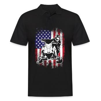 Snowmobile Snowmobiling sled motor sled - Männer Poloshirt - Schwarz - Vorne - Kai (181cm)