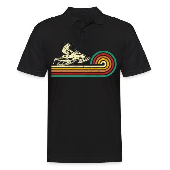 Snowmobile Snowmobiling sled motor sled - Männer Poloshirt - Schwarz - Vorne - Kai (181cm)