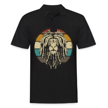 Reggae Music Lion Rasta Rastafari Jamaïque - Polo Homme - noir - Devant - Kai (181cm)