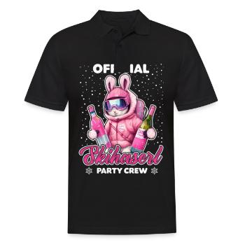 Skifahren Official Skihaserl Party Crew Apres Ski - Männer Poloshirt - Schwarz - Vorne - Kai (181cm)
