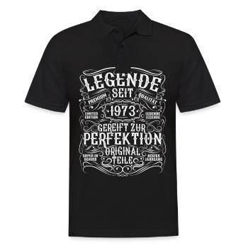 Legende 1973 Geburtstag geboren im Jahr 1973 - Männer Poloshirt - Schwarz - Vorne - Kai (181cm)